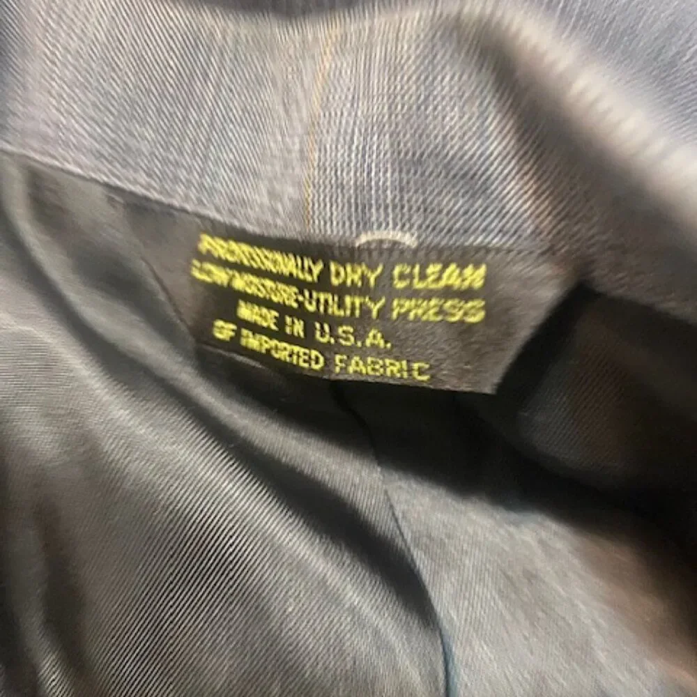 Blue/Gray Tweed Double Breasted Blazer, size 48